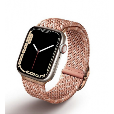 UNIQ Aspen Braided DE Strap Λουράκι για Apple Watch series 4/5/6/7/SΕ/8/9 - 40mm/41mm/38mm - citrus Pink - UNIQ576CITPNK